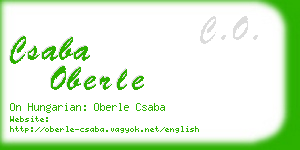 csaba oberle business card